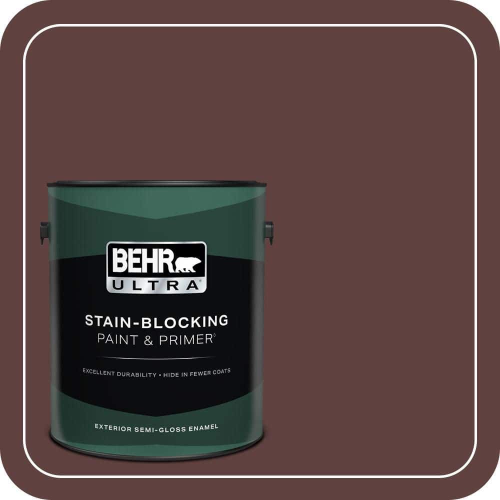 1 gal. #BXC-21 Chicory Root Semi-Gloss Enamel Exterior Paint & Primer product image for price tracking