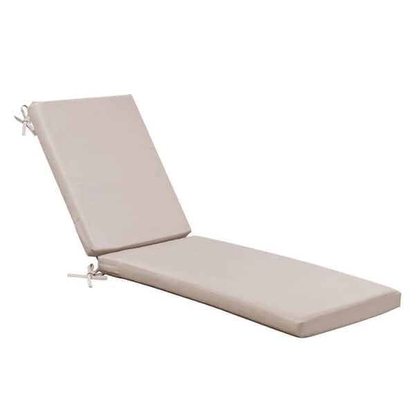 Pellebant 20.9 in. x 71.8 in. Outdoor Chaise Lounge Cushion in Beige