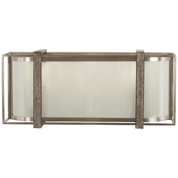 Minka Lavery Tyson's Gate 3-Light Brushed Nickel with Shale Wood Bath Light