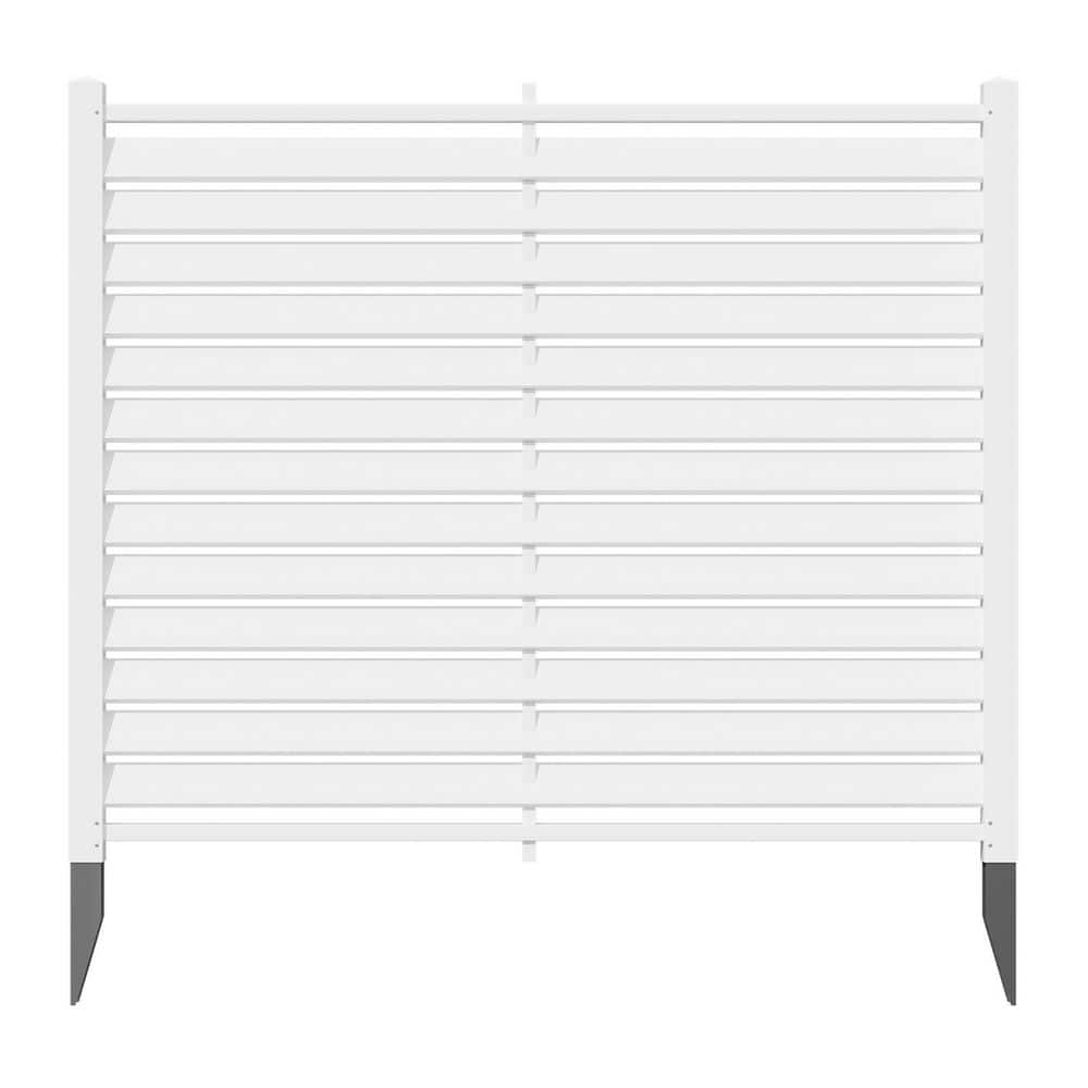 1-Panel 5 ft. W x 4 ft. H Air Conditioner Fence, Vinyl Privacy Fence Panels with Metal Stakes, Trash Can Screen, White price history on PriceWatchPro
