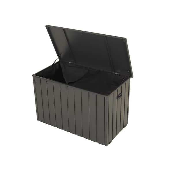 200 Gallon Outdoor Steel Deck Box with Lock and Wheels