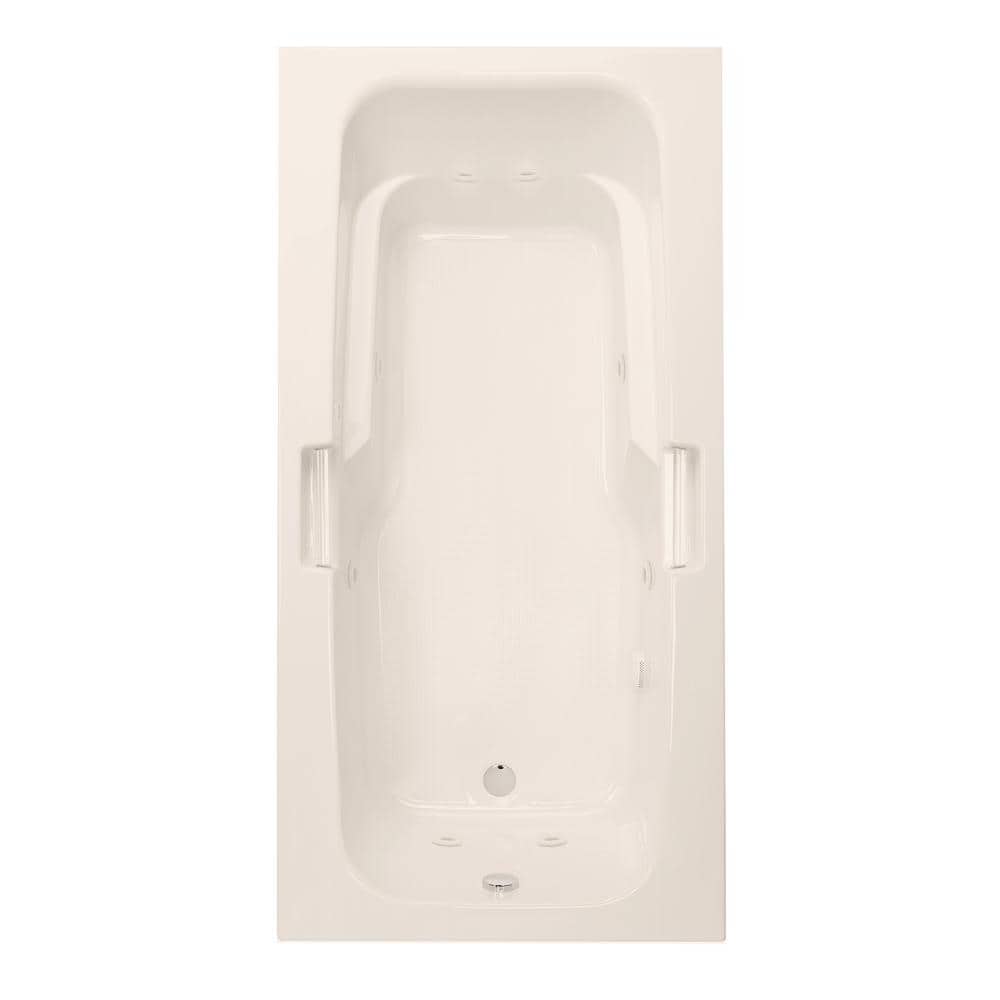 Montrose 72 in. Acrylic Drop-In Whirlpool Reversible Drain Rectangular Bath