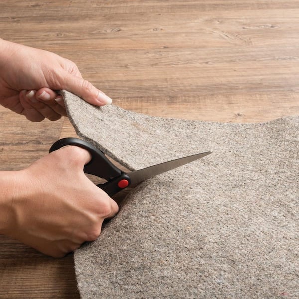 Textured 2 ft. x 8 ft. Unthemed Woven Solid Color Plastic Rectangle Non Slip Area Rug Pad