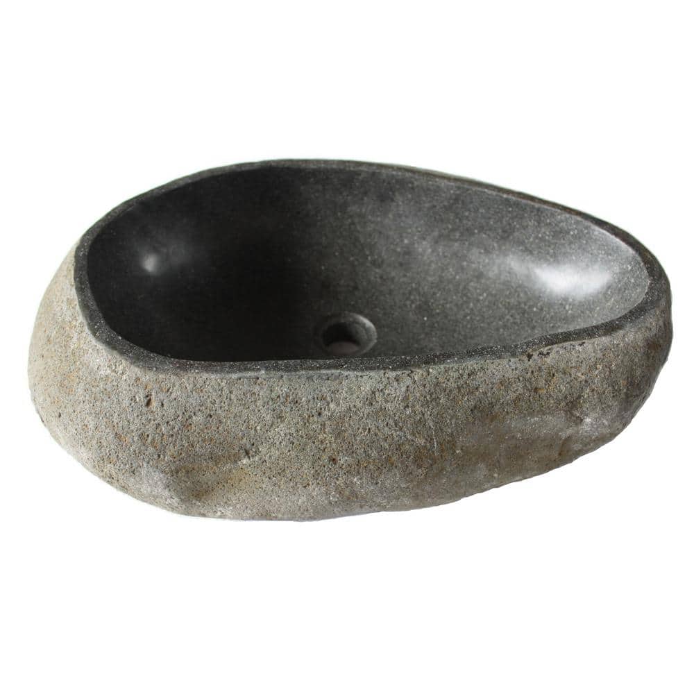 Eden 18'' Gray Stone Vessel Bathroom Sink