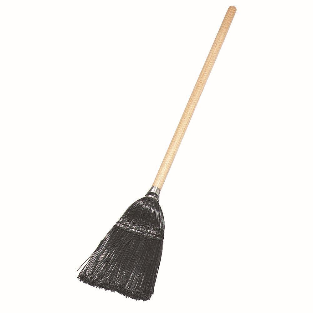 Carlisle 40 in. Synthetic Corn Lobby Broom in Black