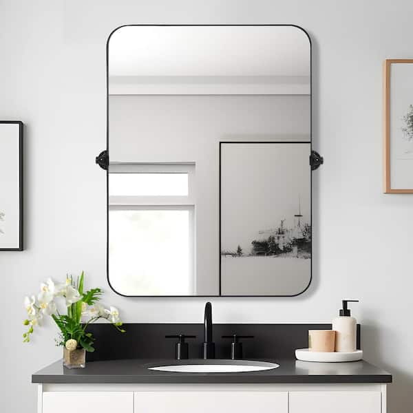 24 in. W x 32 in. H Rectangular Metal Framed Pivoted Bathroom Wall ...