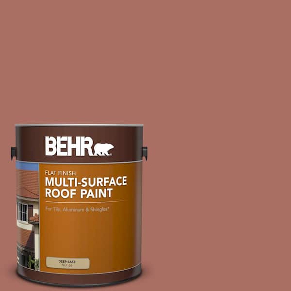BEHR 1 gal. #PFC-08 Terra Brick Flat Multi-Surface Exterior Roof Paint