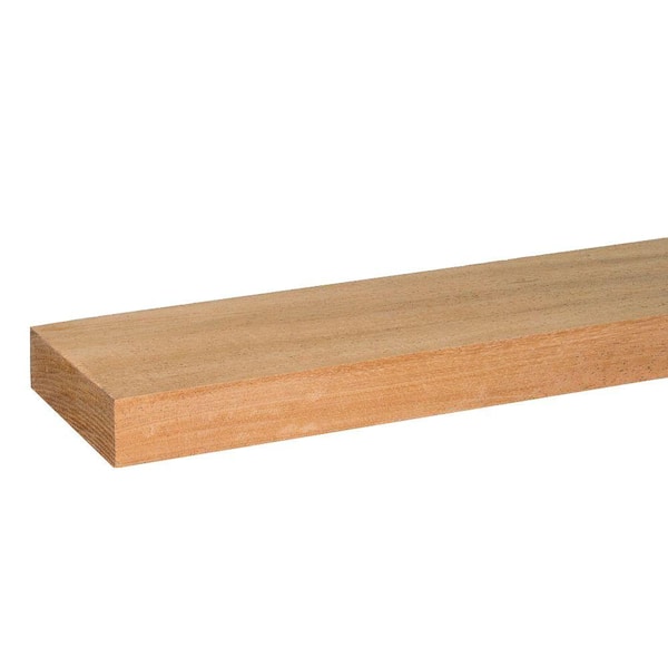 Builders Choice 1 in. x 3 in. x 8 ft. S4S Mahogany Board (4-Pack)