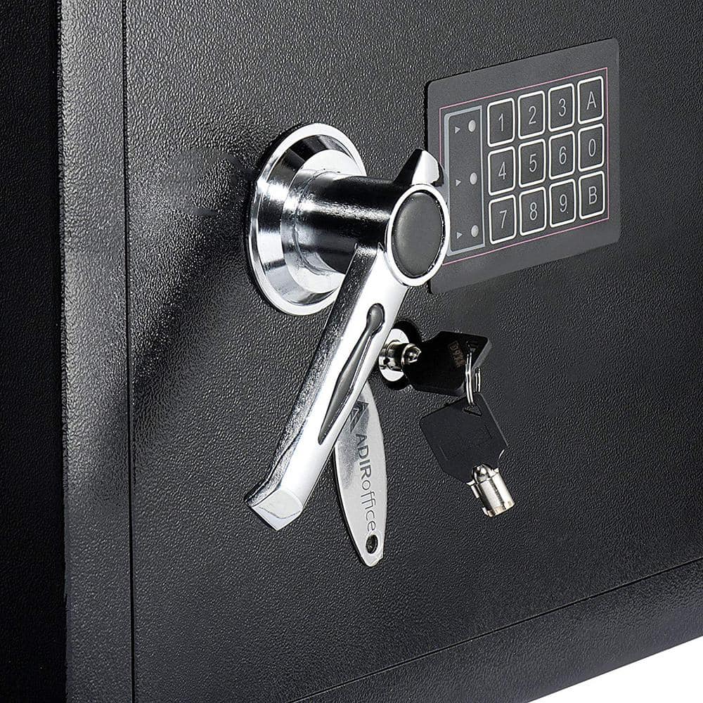AdirOffice Black 1.1 Cu. Ft. Steel Digital Depository Safe with Keypad