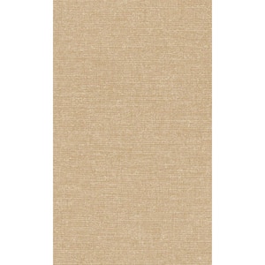 Ochre Plain Textured Metallic-Shelf Liner Non-Woven Non-Pasted Wallpaper (57 sq. ft.) Double Roll