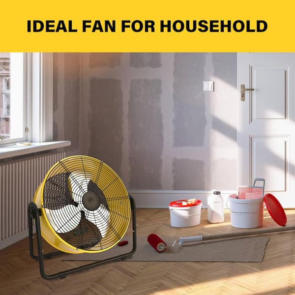 Edendirect 20 in. Heavy Duty Metal Industrial Drum Fan, 3-Speed