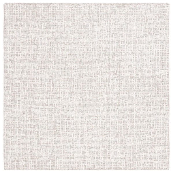 SAFAVIEH Glamour 6 ft. x 6 ft. Natural/Ivory Marle Crosshatch square Area Rug