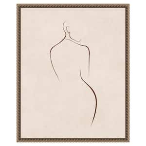 "Silhouette 45" by Emel Tunaboylu 1-Piece Floater Frame Giclee Abstract Canvas Art Print 20 in. x 16 in.