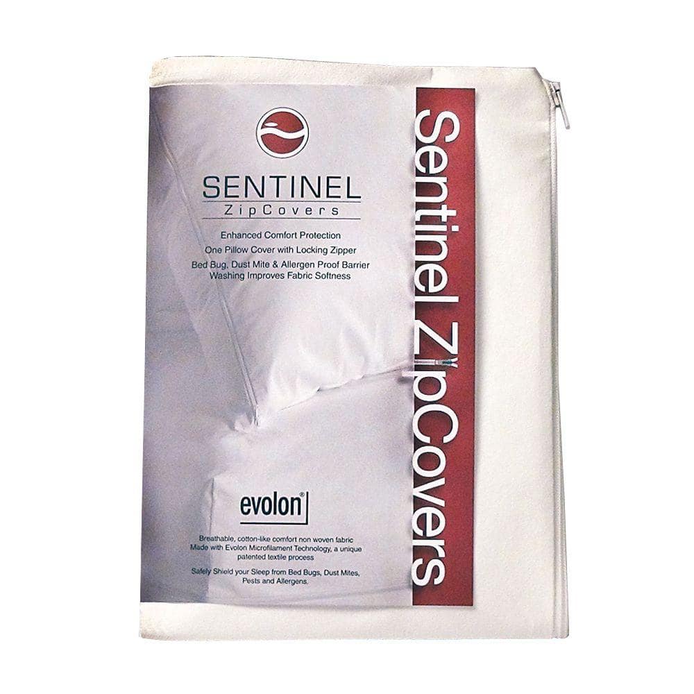 Sentinel Evolon Bed Bug, Dust Mite and Allergen Proof Full Mattress Protector, White