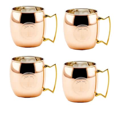 Old Dutch Monogram H 16 oz. Solid Copper Moscow Mule Mugs (Set of 4 ...