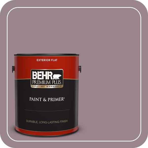 BEHR PREMIUM PLUS 1 gal. Home Decorators Collection #HDC-CL-05 Orchard Plum Flat Exterior Paint & Primer