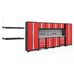 Bold Series 12-Piece 24-Gauge Steel Garage Storage System in Red (156 in. W x 77 in. H x 18 in. D)