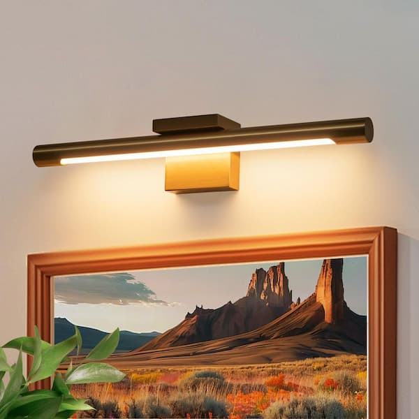 Lucas 23.7 in. Modern Gold LED Wall Sconce Picture Light