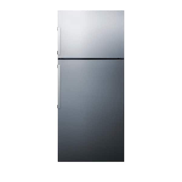 Summit Appliance 27 in. 12.6 cu. ft. Top Freezer Refrigerator in Stainless Steel, Counter Depth
