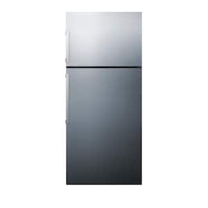 27.63 in. 12.6 cu. ft. Top Freezer Refrigerator in Stainless Steel, Counter Depth
