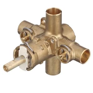 Brass Rough-In Posi-Temp Pressure-Balancing Cycling Tub and Shower Valve with Stops - 1/2 in. CC Connection