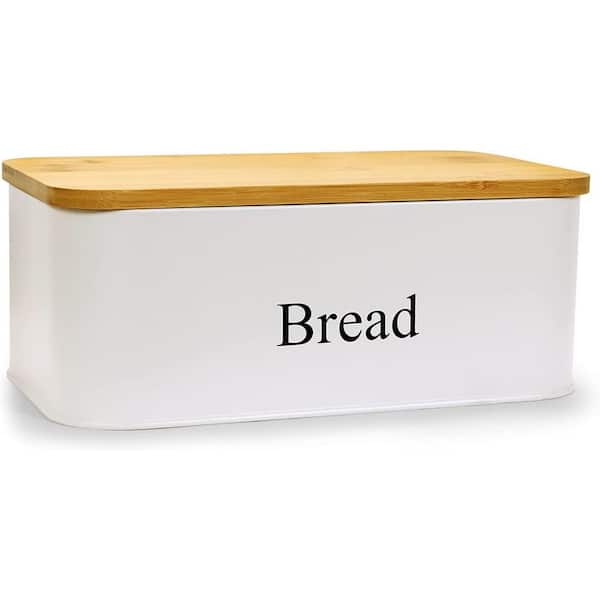 The Clean Store Farmhouse Bread Box, White