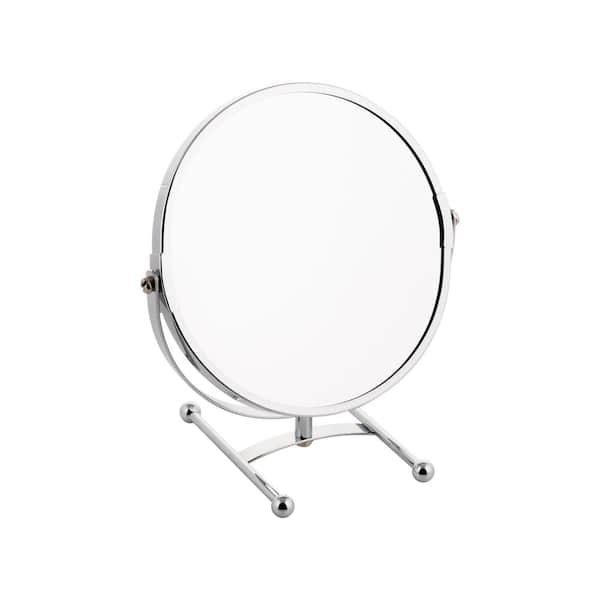 Bath Bliss 7.9 in. L x 4.7 in. W 5X Vanity Counter Makeup Mirror in Chrome