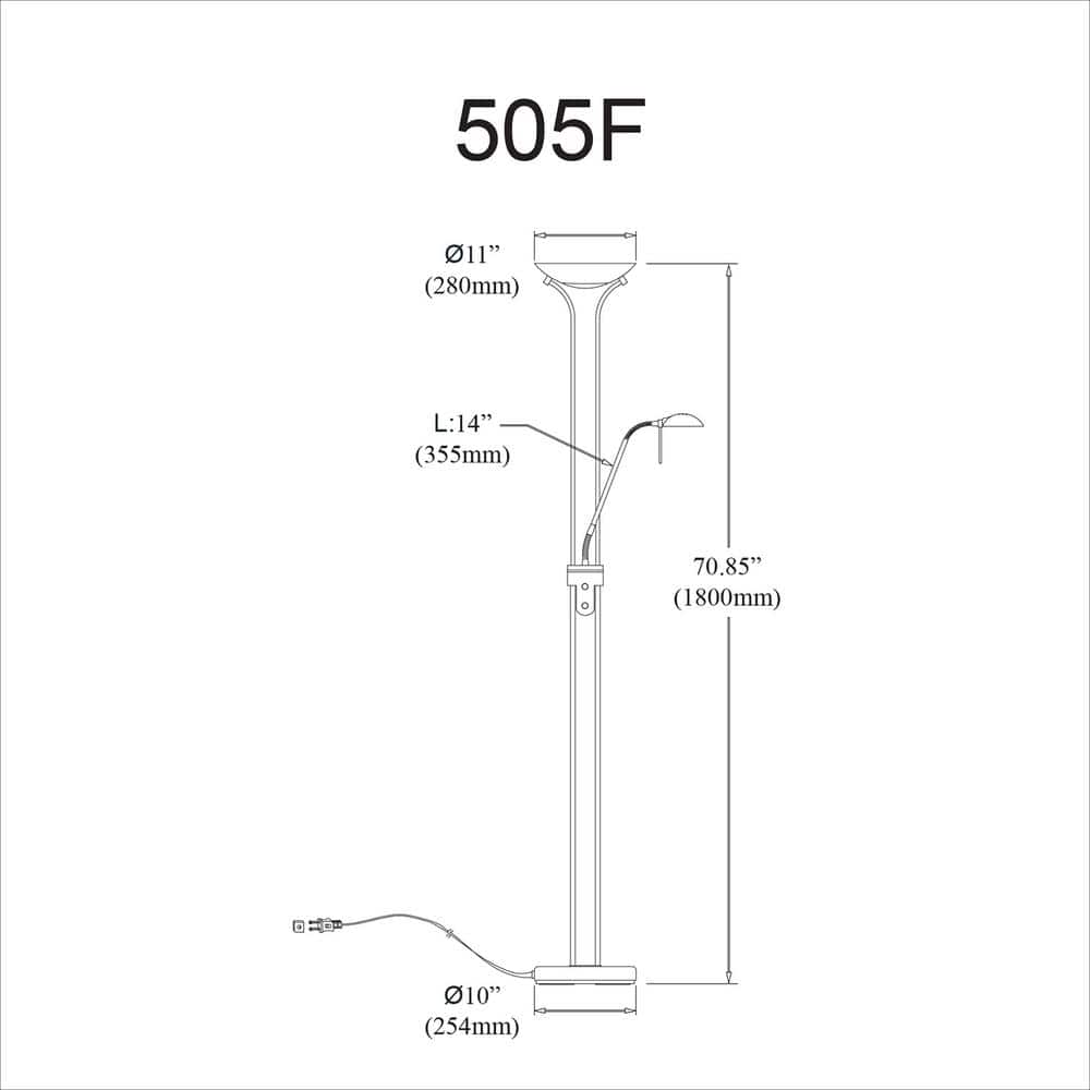 Oil Brushed Bronze Dual-Light Adjustable Floor Lamp with White Glass Accents