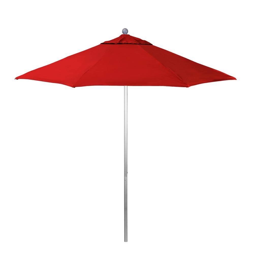 California Umbrella 9 ft. Silver Anodized Aluminum Market Patio