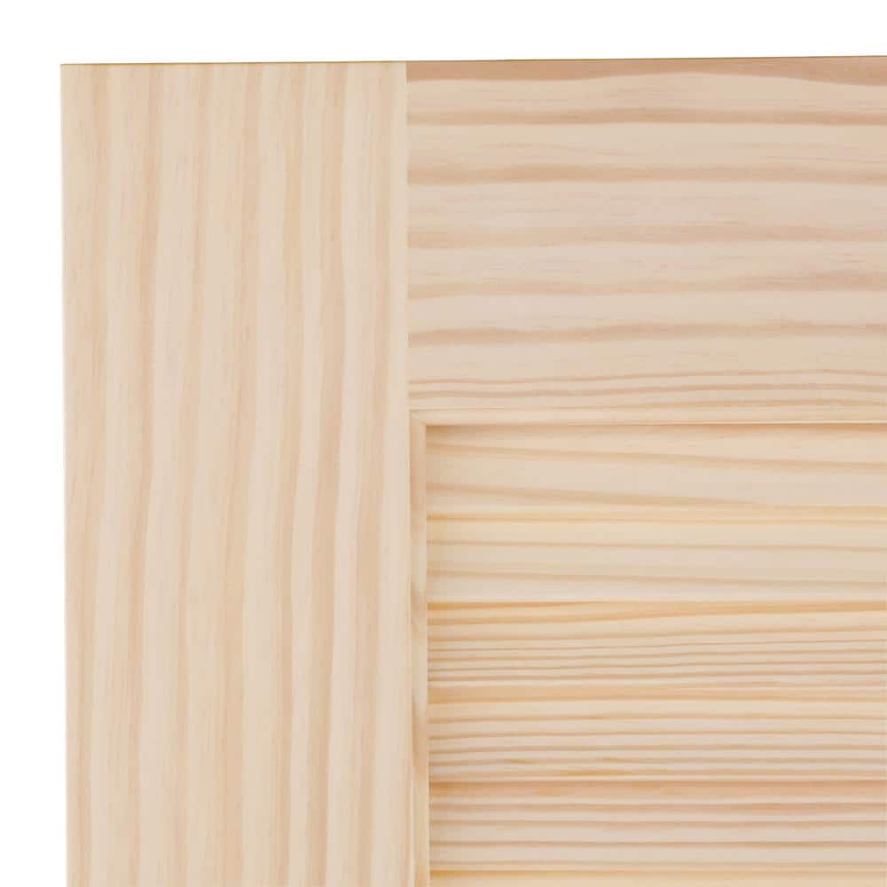 Kimberly Bay Louvered Unfinished Pine Wood Standard Door