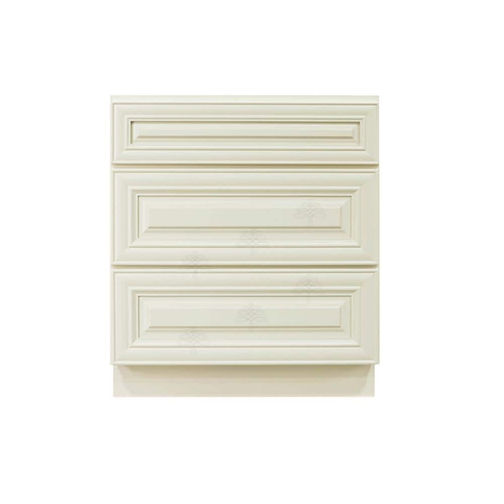 Princeton Assembled 36 in. x 34.5 in. x 24 in. Base Cabinet with 3-Drawers in Off-White price history on PriceWatchPro
