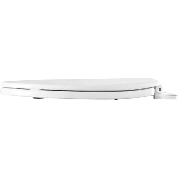 Bemis 1583 Slow Elongated Toilet Seat With Built-In Potty Trainer – Whisper Close Hinges, STA-TITE Fastening, White (Replaced By 1483SLOW)