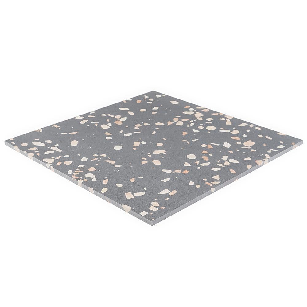 Italia Grande Gray Slate Terrazzo Floor and Wall Tile