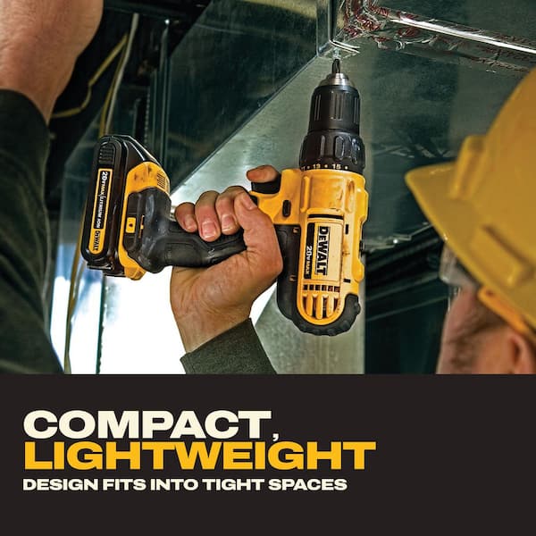 DEWALT 20V MAX Cordless Drill/Impact 2 Tool Combo Kit with (2) 20V