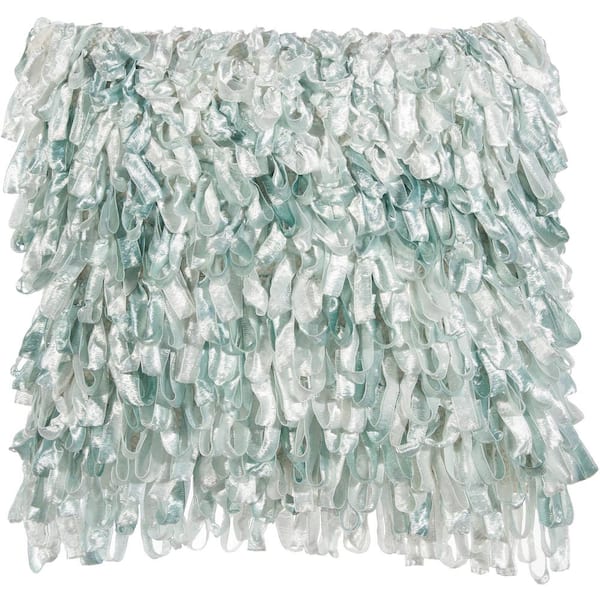 Mina Victory Lifestyles Seafoam Green 20 in. x 20 in. Throw Pillow