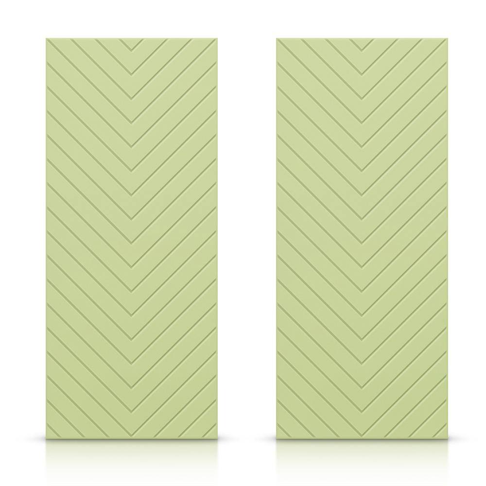 72 in. x 84 in. Hollow Core Sage Green Stained Composite MDF Interior Double Closet Sliding Doors price history on PriceWatchPro
