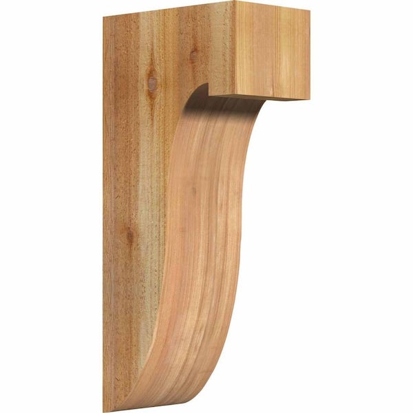 Ekena Millwork 6 in. x 10 in. x 22 in. Western Red Cedar Del Monte Rough Sawn Corbel