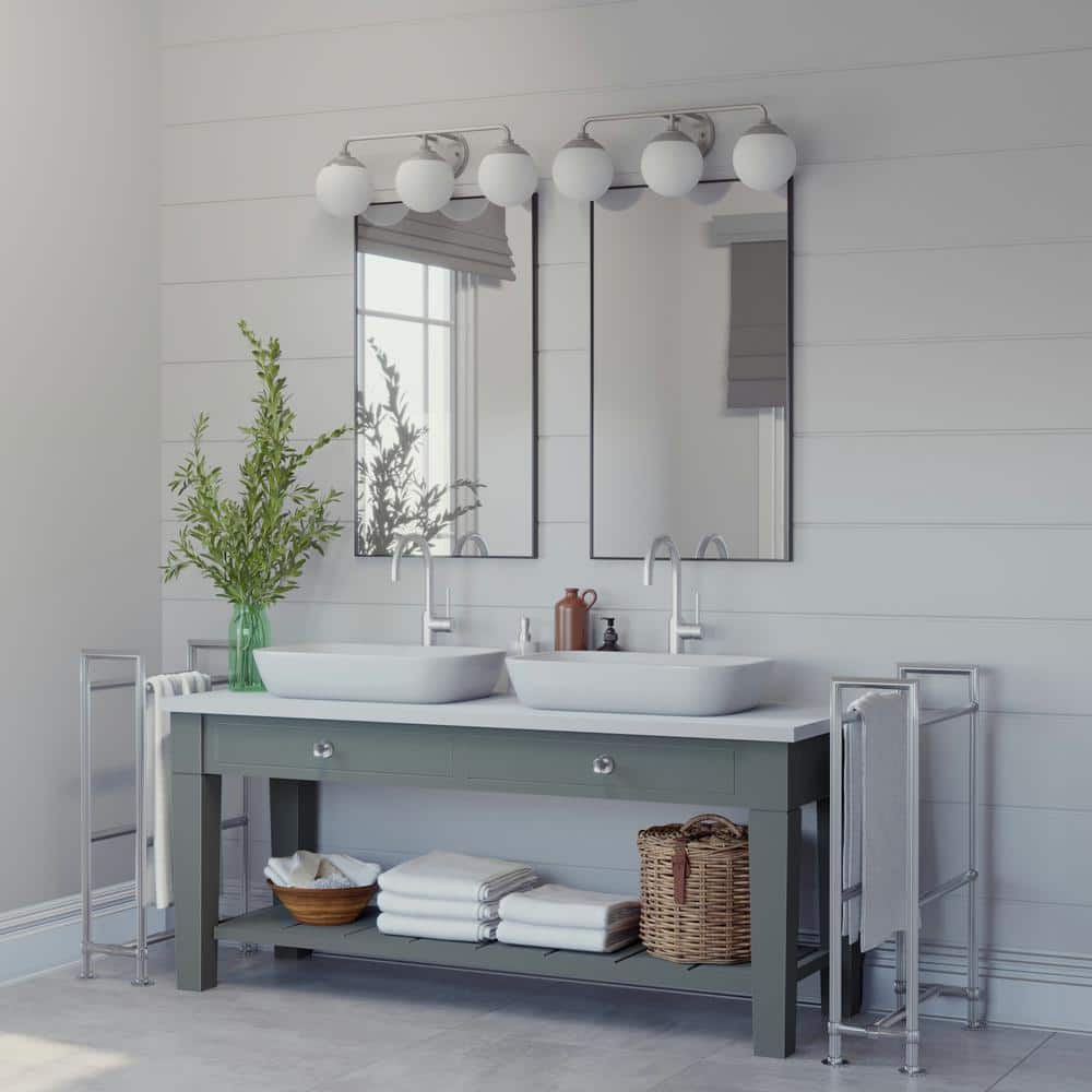 Hepburn Mid-Century Brushed Nickel 3-Light Vanity Sconce
