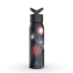 24 oz. Bursting In Air Ocean Reusable Single Wall Aluminum Water Bottle with Threaded Lid