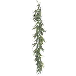6 ft. Green Artificial Muddy White Willow Other Garland.