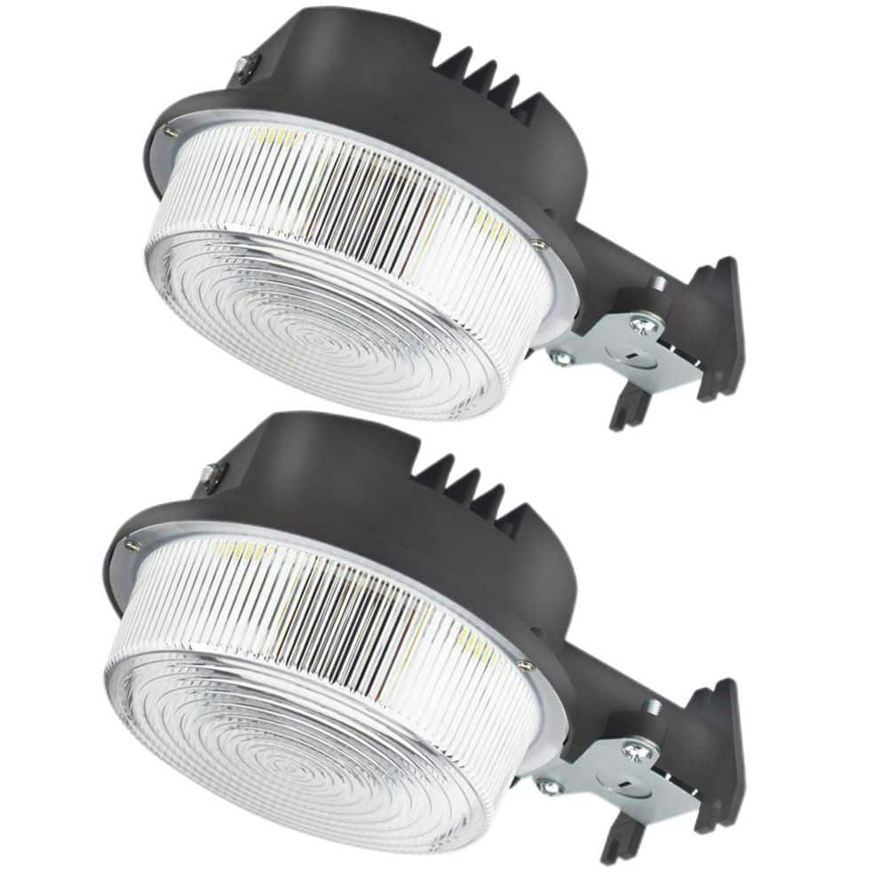 150-Watt Equivalent 4000 Lumen 150° with Bronze Dusk to Dawn Integrated LED Barn Light 5000K Flood Light (2-Pack) price history on PriceWatchPro