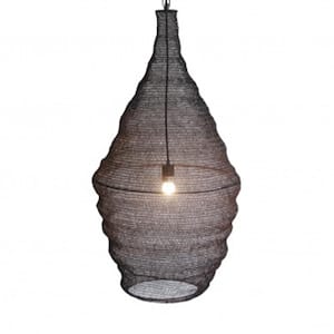Lubey 60-Watt 1 Gold Cone Mini Pendant Light with Woven Metal Shade and Incandescent