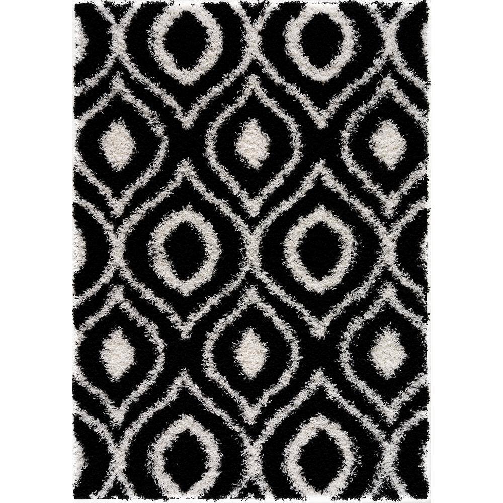 L'Baiet Hazel Black 4 ft. x 6 ft. Shag Area Rug BW678C46 The Home Depot