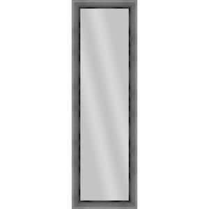 Large Rectangle Stainless Silver Art Deco Mirror (52.25 in. H x 16.25 in. W)
