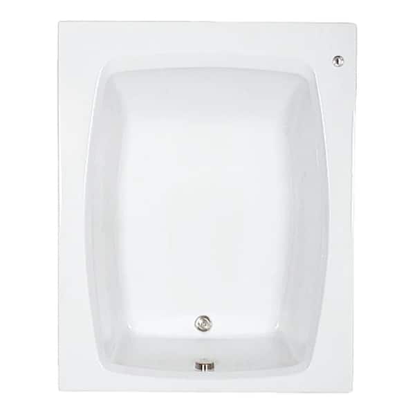 Comfortflo 60 in. x 48 in. Acrylic Rectangular Drop-in Soaking Bathtub with Reversible Drain in White