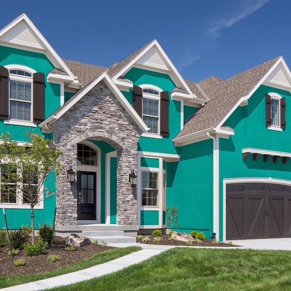 Teal exterior paint deals colors