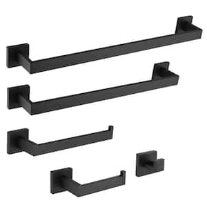 Markus 5-Piece Bath Hardware Set with Mounting Hardware in Matte Black