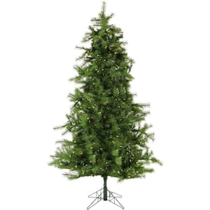 6.5 ft. Colorado Pine Artificial Christmas Tree w/ Clear Smart String Lights, PVC, Lifelike, Flame Retardant