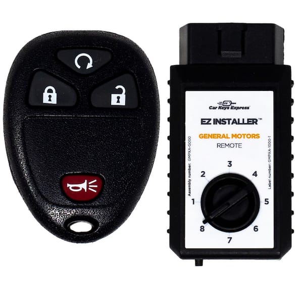 Replacement GM Remote-4 Buttons (Lock, Unlock, Panic, and Remote Start) Includes programming device