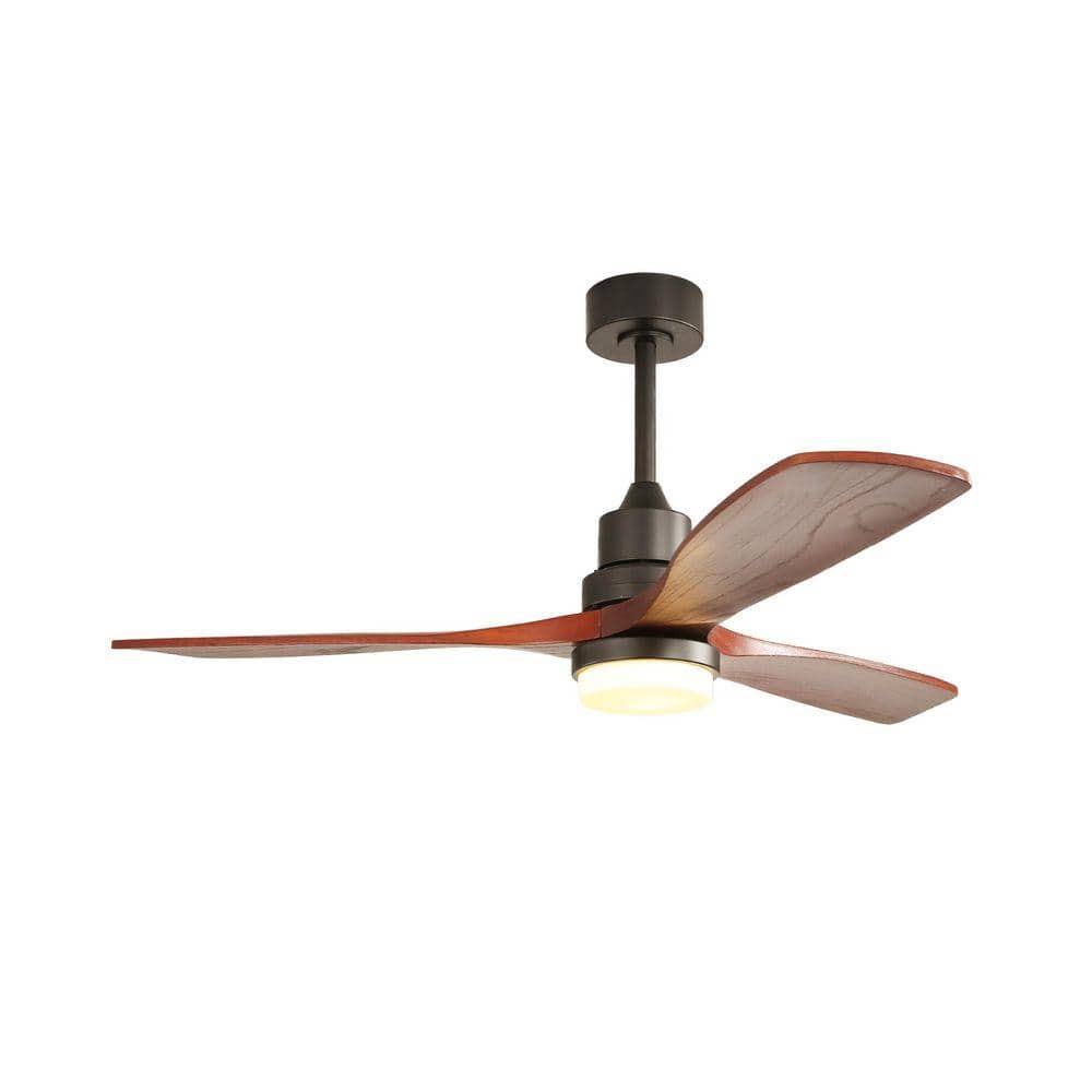 Glio 52 in. Black Grey Downrod Standard Ceiling Fan with Integrated LED with Remote Included DC Motor Reversible price history on PriceWatchPro